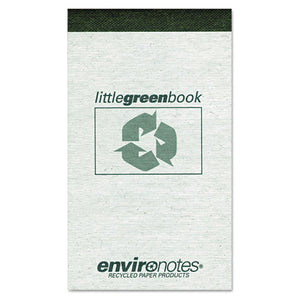 Little Green Book, Narrow Rule, Gray Cover, 3 X 5, 60 Sheets
