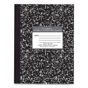 Composition Book, Medium-college Rule, Black Cover, 7.88 X 10.25, 80 Sheets