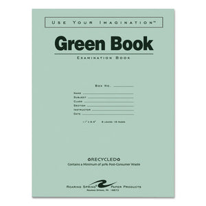ESROA77509 - Green Books Exam Books, Stapled, Wide Rule,11 X 8 1-2, 8 Sheets-16 Pages