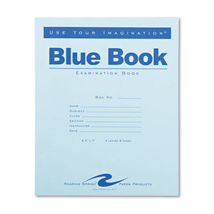 ESROA77510 - Exam Blue Book, Legal Rule, 8 1-2 X 7, White, 4 Sheets-8 Pages