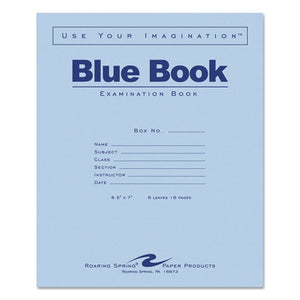 ESROA77512 - Exam Blue Book, Legal Rule, 8 1-2 X 7, White, 8 Sheets-16 Pages