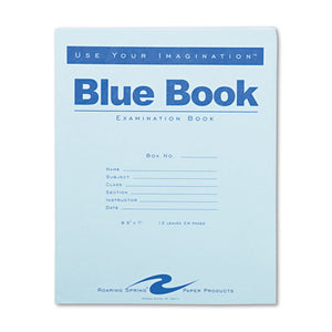 ESROA77513 - Exam Blue Book, Legal Rule, 8 1-2 X 7, White, 12 Sheets-24 Pages