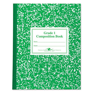 ESROA77920 - Grade School Ruled Composition Book, 9 3-4 X 7 3-4, Green Cover, 50 Pages