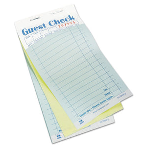ESRPPGC70002 - Guest Check Book, Carbonless Duplicate, 3 2-5 X 6 7-10, 50-book, 50 Books-carton