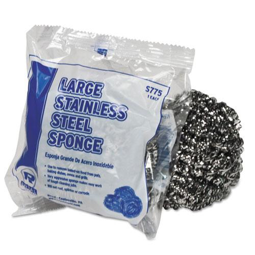 ESRPPS7756 - Large Stainless Steel Sponge, Polybagged, 1.75 Oz, 12-pk, 6 Pk-ct