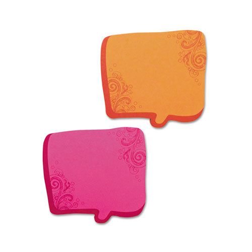 ESRTG22100 - Thought Bubble Notes, 2 3-4 X 2 3-4, Neon Orange-magenta, 75-Sheet Pads, 2-set