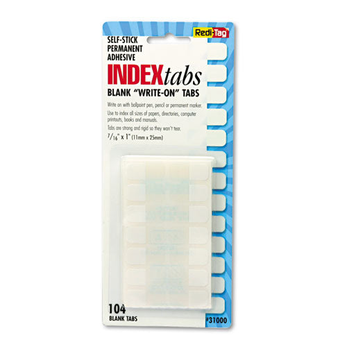 ESRTG31000 - Side-Mount Self-Stick Plastic Index Tabs, 1 Inch, White, 104-pack