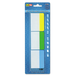 ESRTG31080 - Write-On Self-Stick Index Tabs, 1 1-2 X 2, Blue, Green, Yellow, 30-pack