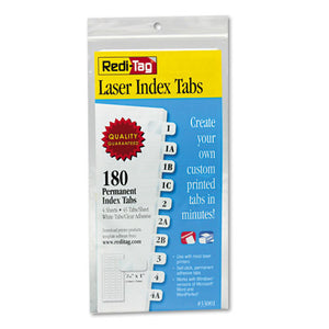 ESRTG33001 - Laser Printable Index Tabs, 7-16 Inch, White, 180-pack