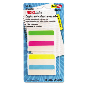 ESRTG33248 - Write-On Self-Stick Index Tabs, 2 X 11-16, 4 Colors, 48-pack