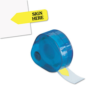 ESRTG81014 - Arrow Message Page Flags In Dispenser, "sign Here", Yellow, 120 Flags-dispenser
