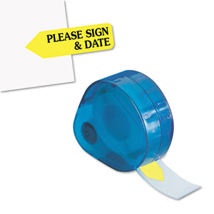ESRTG81124 - Arrow Message Page Flags In Dispenser, "please Sign And Date", Yellow, 120 Flags