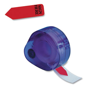 Sign Here Page Flags In Dispenser, 0.56" Wide, Red, 120-roll, 2 Rolls-pack