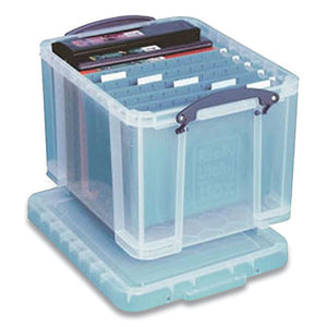 Stackable File Box, Legal Files, 14.5 X 18.5 X 12.75, Clear-blue Accents
