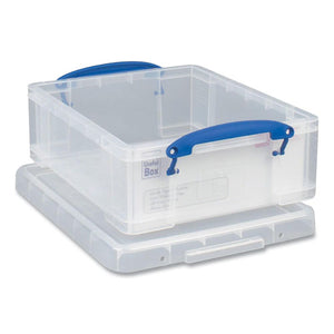 Snap-lid Storage Bin, 2.14 Gal, 11" X 14" X 5", Clear-blue, 5-pack
