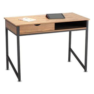 ESSAF1950BL - Single Drawer Office Desk, 43 1-4 X 21 5-8 X 30 3-4, Natural-black