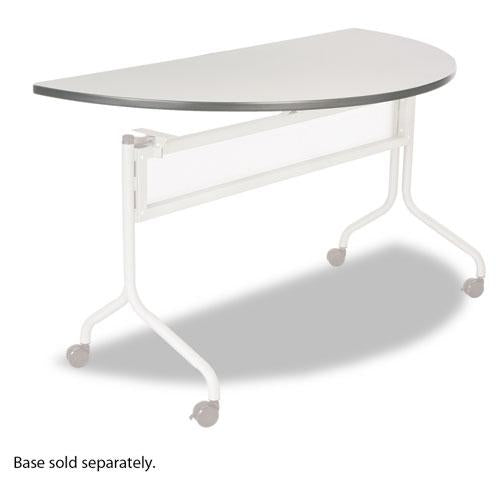 ESSAF2068GR - Impromptu Series Mobile Training Table Top, Half Round, 48w X 24d, Gray