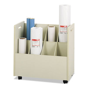 ESSAF3045 - Laminate Mobile Roll Files, Eight Compartments, 30-1-8 X 15-3-4 X 29-1-4, Putty