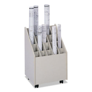 ESSAF3082 - Laminate Mobile Roll Files, 20 Compartments, 15-1-4w X 13-1-4d X 23-1-4h, Putty