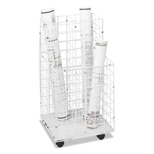 ESSAF3084 - Wire Roll Files, Four Compartments, 16-1-4w X 16-1-2d X 30-1-2h, White