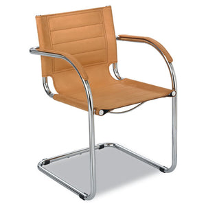 ESSAF3457CM - Flaunt Series Guest Chair, Camel Microfiber-chrome