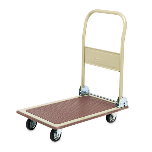 ESSAF4077 - Foldaway Platform Trucks, 700lb, 18 1-2" X 28 1-2" X 32", Tropic Sand-brown