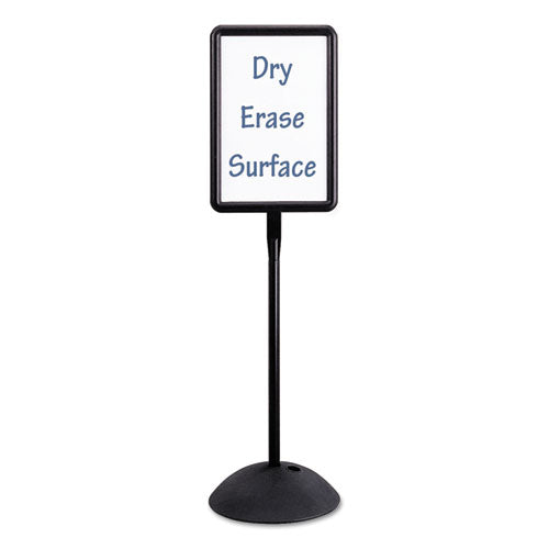 ESSAF4117BL - Double Sided Sign, Magnetic-dry Erase Steel, 18 X 18, White, Black Frame