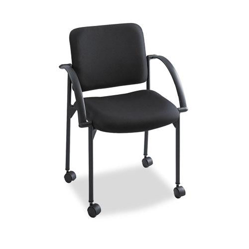 ESSAF4184BL - Moto Series Stacking Chairs, Black Fabric Upholstery, 2-carton