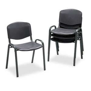ESSAF4185BL - Stacking Chairs, Black W-black Frame, 4-carton