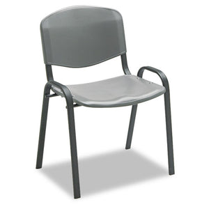 ESSAF4185CH - Stacking Chairs, Charcoal W-black Frame, 4-carton