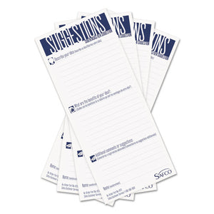 ESSAF4231 - Suggestion Box Cards, 3-1-2 X 8, White, 25 Cards-pack