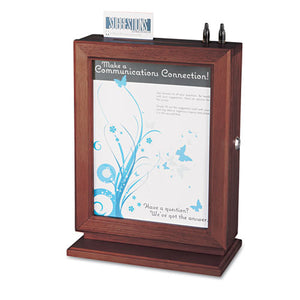 ESSAF4236MH - Customizable Wood Suggestion Box, 10 1-2 X 5 3-4 X 14 1-2, Mahogany