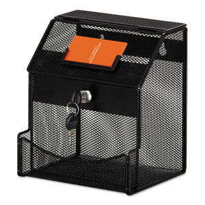 ESSAF4238BL - ONYX MESH COLLECTION BOX, 7 1-4 X 8 1-2 X 6, STEEL, BLACK