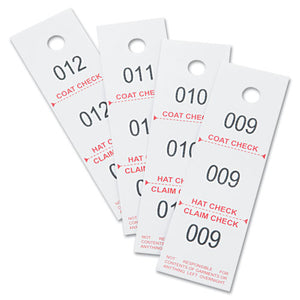 ESSAF4249NC - Three-Part Coat Room Checks, Paper, 1 1-2 X 5, White, 500-pack