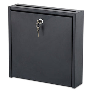 ESSAF4258BL - Wall-Mountable Interoffice Mailbox, 12w X 3d X 12h, Black