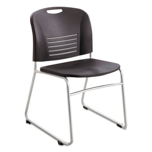 ESSAF4292BL - Vy Series Stack Chairs, Plastic Back-seat, Sled Base, Black, 2-carton