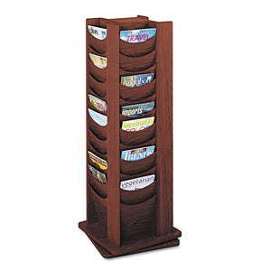 ESSAF4335MH - Rotary Display, 48 Compartments, 17-3-4w X 17-3-4d X 49-1-2h, Mahogany