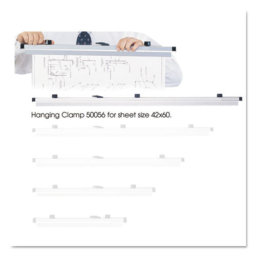 ESSAF50056 - Sheet File Hanging Clamps, 100 Sheets Per Clamp, 42", 6-carton