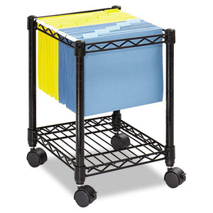 ESSAF5277BL - Compact Mobile Wire File Cart, One-Shelf, 15-1-2w X 14d X 19-3-4h, Black