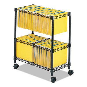 ESSAF5278BL - Two-Tier Rolling File Cart, 25-3-4w X 14d X 29-3-4h, Black