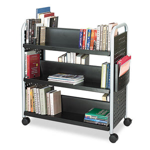 ESSAF5335BL - Scoot Book Cart, Six-Shelf, 41-1-4w X 17-3-4d X 41-1-4h, Black