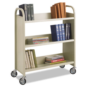 ESSAF5358SA - Steel Book Cart, Three-Shelf, 36w X 14-1-2d X 43-1-2h, Sand