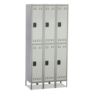 ESSAF5526GR - Double-Tier, Three-Column Locker, 36w X 18d X 78h, Two-Tone Gray