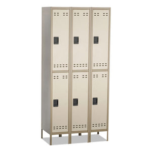 ESSAF5526TN - Double-Tier, Three-Column Locker, 36w X 18d X 78h, Two-Tone Tan