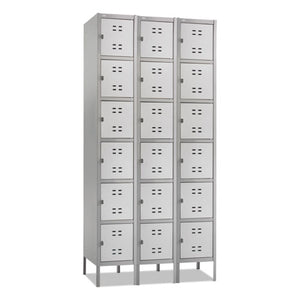 ESSAF5527GR - Three-Column Box Locker, 36w X 18d X 78h, Two-Tone Gray