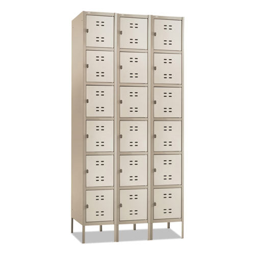 ESSAF5527TN - Three-Column Box Locker, 36w X 18d X 78h, Two-Tone Tan