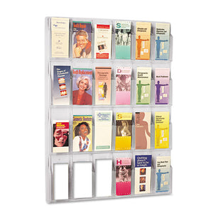 ESSAF5601CL - Reveal Clear Literature Displays, 24 Compartments, 30w X 2d X 41h, Clear