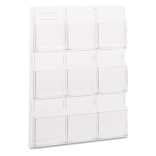 ESSAF5603CL - Reveal Clear Literature Displays, Nine Compartments, 30w X 2d X 36-3-4h, Clear