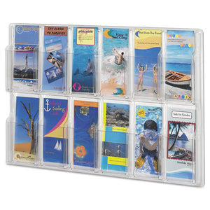 ESSAF5604CL - Reveal Clear Literature Displays, 12 Compartments, 30 W X 2d X 20 1-4h, Clear