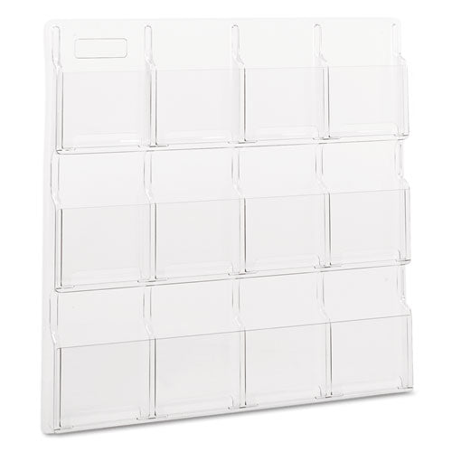 ESSAF5610CL - Reveal Clear Literature Displays, 12 Compartments, 30w X 2d X 30h, Clear